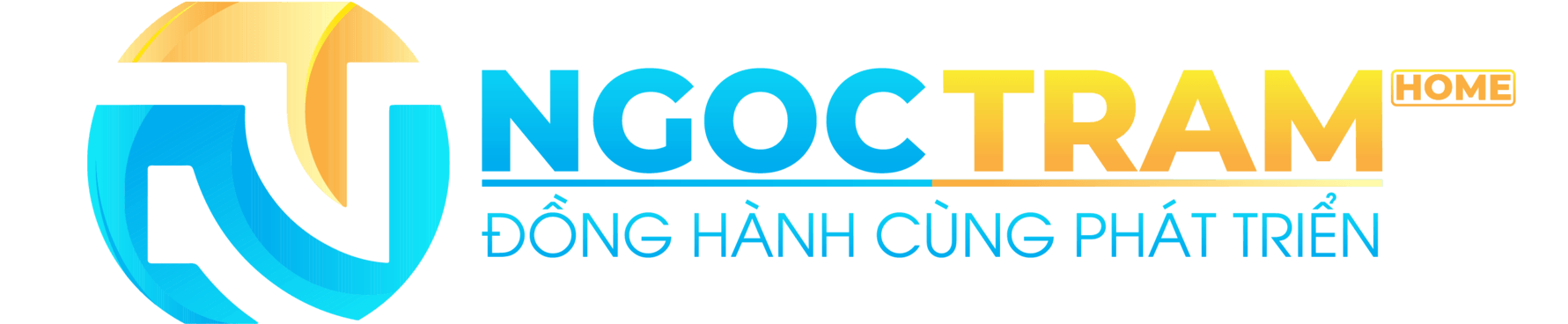 Logo thương hiệu bất động sản Ngọc Trâm Home - Đồng hành cùng phát triển