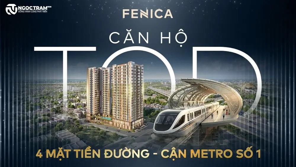Phối cảnh dự án căn hộ TOD Fenica Dĩ An Bình Dương cận tuyến Metro số 1