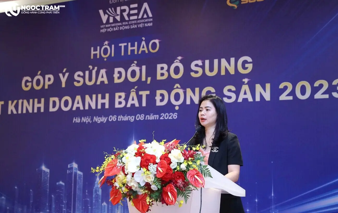 Đại biểu phát biểu tại hội thảo góp ý sửa đổi, bổ sung Luật Kinh doanh Bất động sản 2023