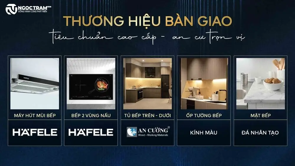 Thương hiệu thiết bị bếp bàn giao dự án căn hộ Fenica Dĩ An Bình Dương