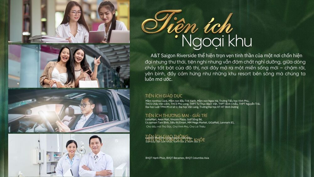 Hệ thống tiện ích ngoại khu dự án A&T Saigon Riverside