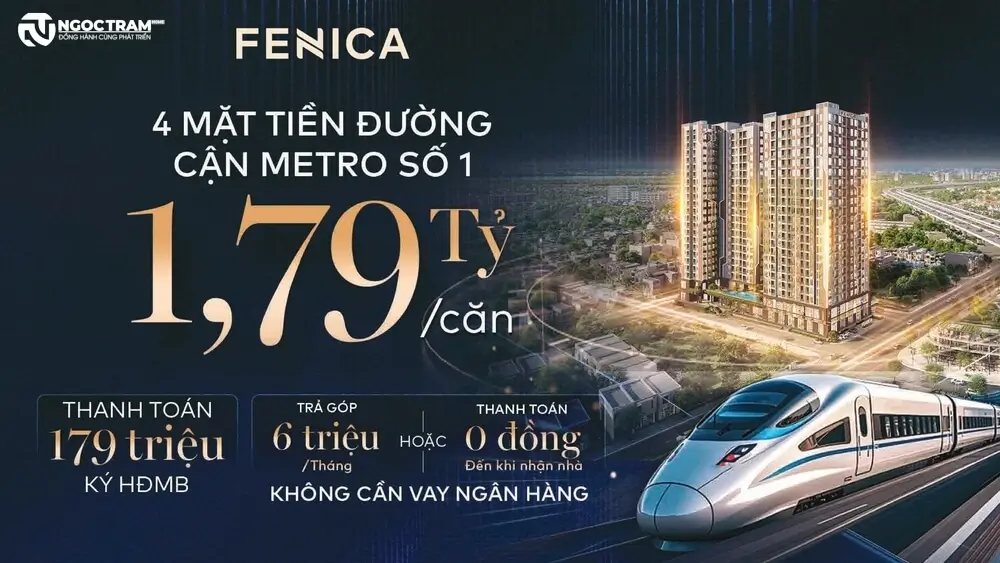 Phối cảnh tổng thể 2 tòa tháp dự án căn hộ Fenica Đông Bắc TP.HCM