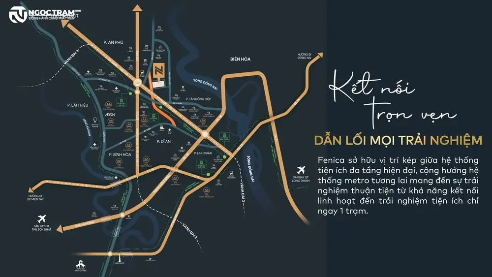 Sơ đồ vị trí chiến lược dự án căn hộ Fenica Đông Bắc TP.HCM