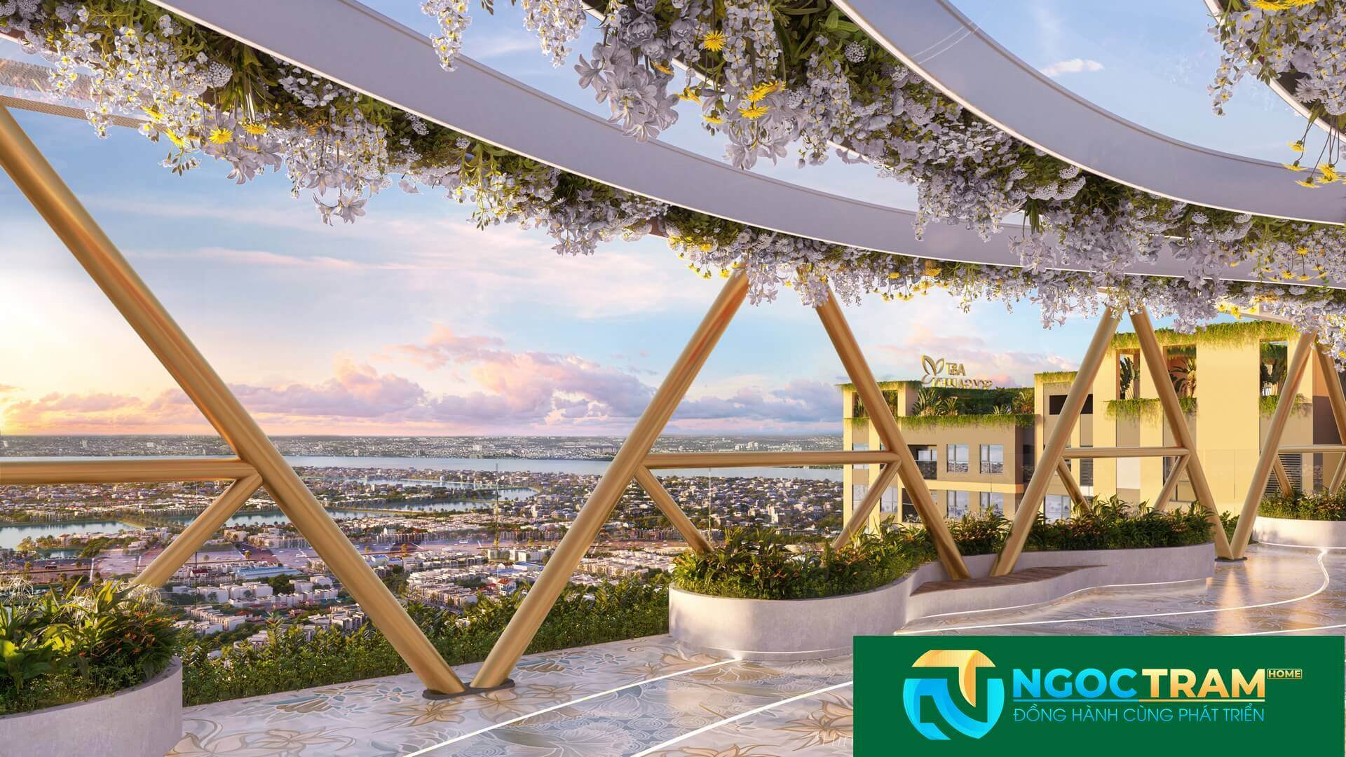 Cầu vọng cảnh Sky Bridge trên cao tại dự án A&T Sky Garden