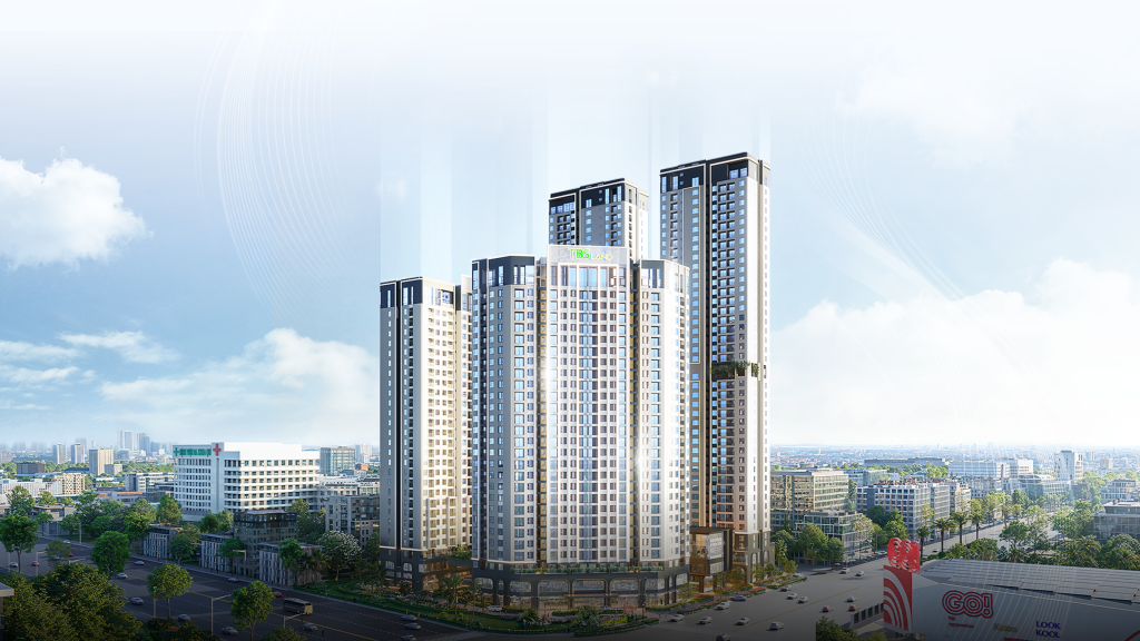 Phối cảnh tổng thể quy hoạch các tòa tháp dự án căn hộ Green Skyline TBS Land