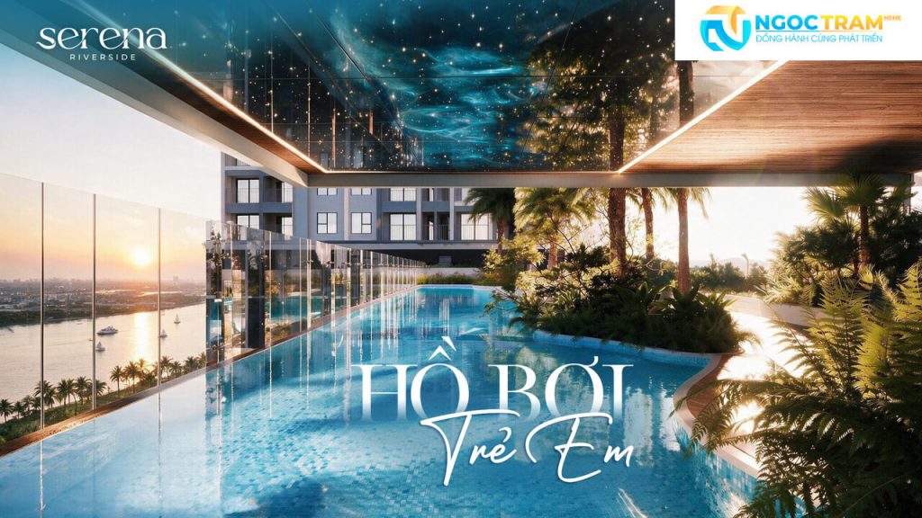 Khu vực hồ bơi trẻ em cao cấp tại dự án Serena Riverside
