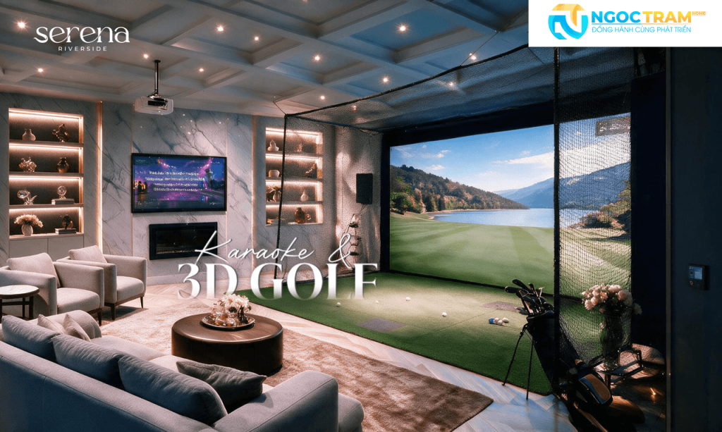 Tiện ích phòng giải trí Karaoke & 3D Golf cao cấp tại dự án Serena Riverside