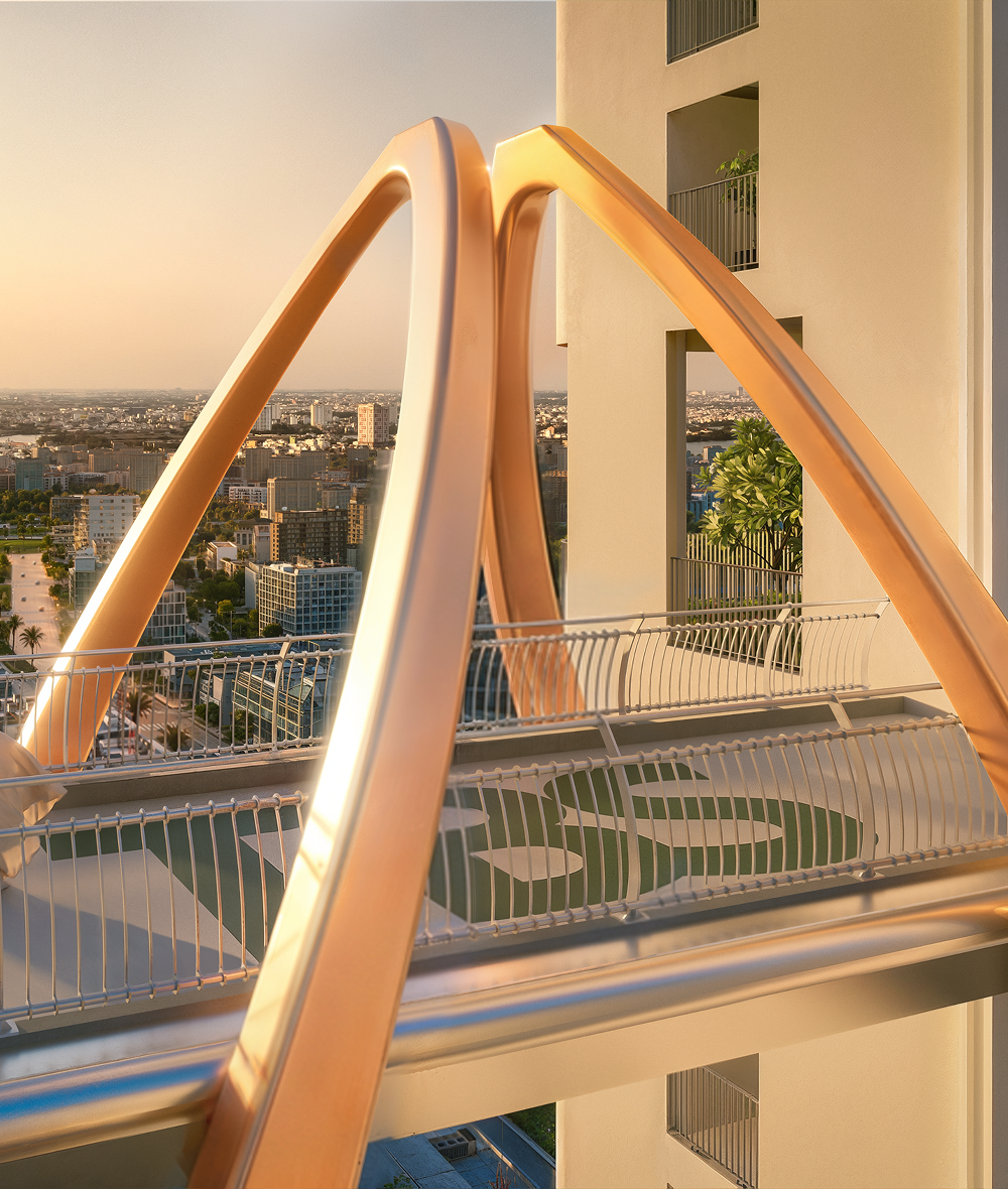 Cầu nối kiến trúc và cảnh quan trên cao tại dự án Green Skyline TBS Land