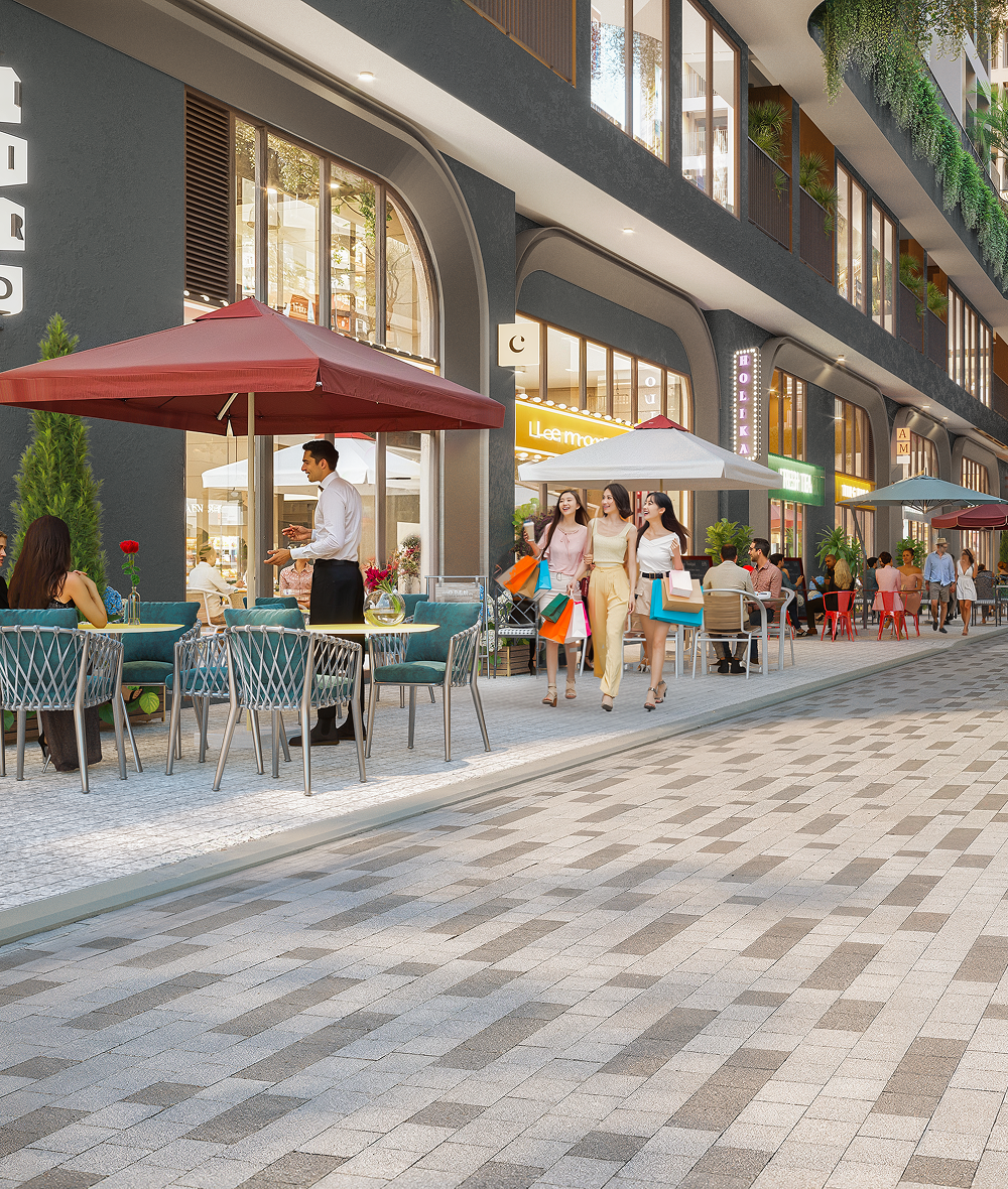 Tuyến phố thương mại shophouse sầm uất tại dự án Green Skyline