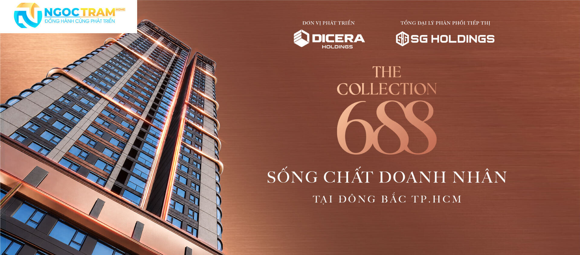 Banner thiết kế dự án The Collection 688 Bình Dương với thông điệp sống chất doanh nhân