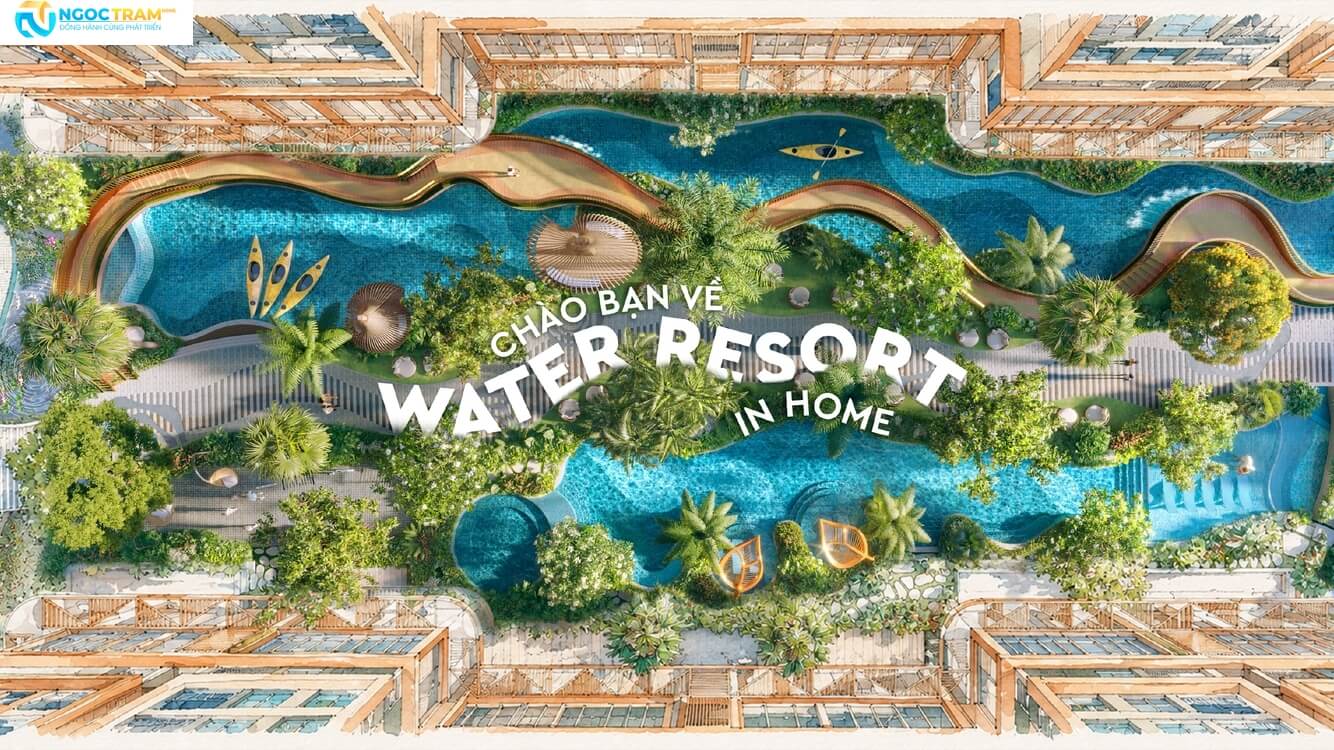 Không gian tiện ích hồ bơi phong cách nghỉ dưỡng Water Resort In Home tại Monrei Saigon