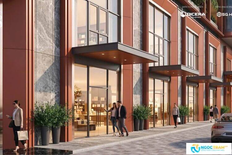 Mặt tiền dãy shophouse thương mại sầm uất tại dự án The Collection 688 Bình Dương